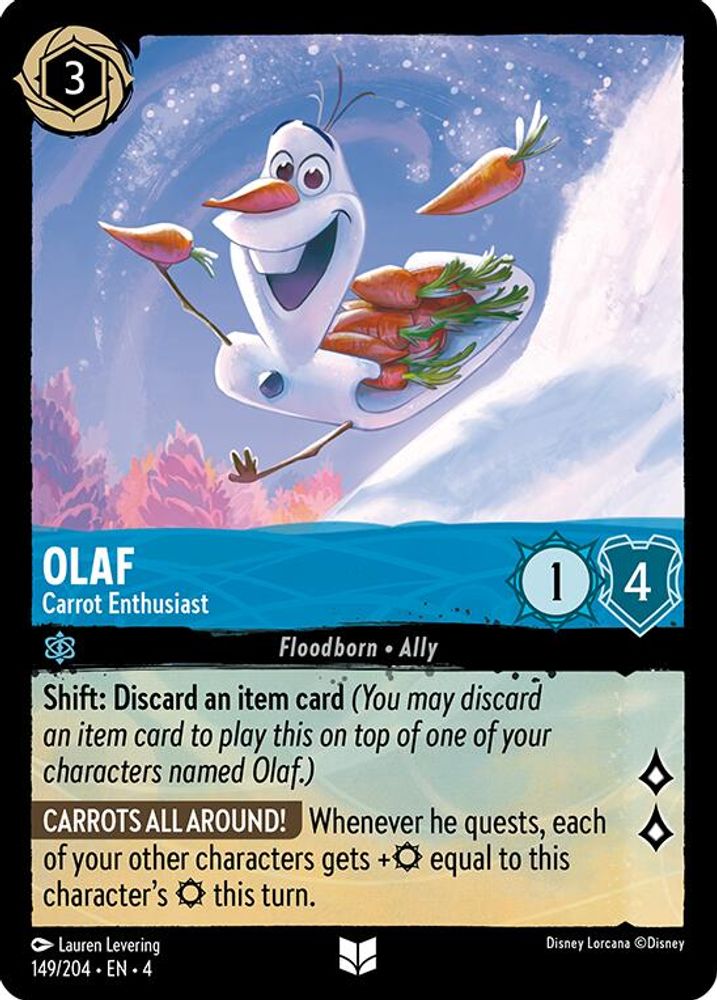 Olaf - Carrot Enthusiast 149/204 Uncommon Ursula's Return Lorcana Near Mint