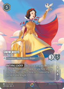 Snow White - Fair-Hearted (Enchanted) 220/204 Shimmering Skies Lorcana Holo NM