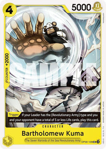 Bartholomew Kuma OP09-108 Uncommon Emperors in the New World One Piece Near Mint