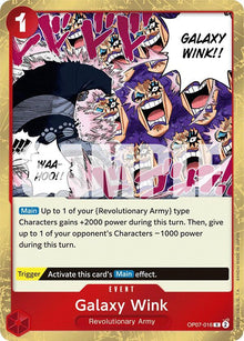 Galaxy Wink OP07-016 Rare 500 Years in the Future One Piece Foil Near Mint
