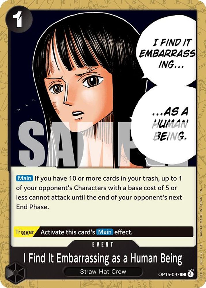 I Find It Embarrassing as a Human Being OP15-097 Adventure on Kami's Island One Piece NM