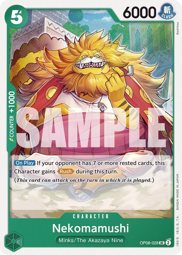 Nekomamushi OP08-028 Uncommon Two Legends One Piece Near Mint
