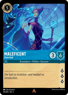Maleficent - Uninvited 151/204 Rare The First Chapter Lorcana Near Mint