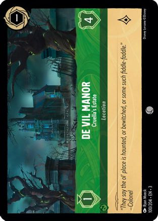 De Vil Manor - Cruella's Estate 100/204 Common Into the Inklands Lorcana NM