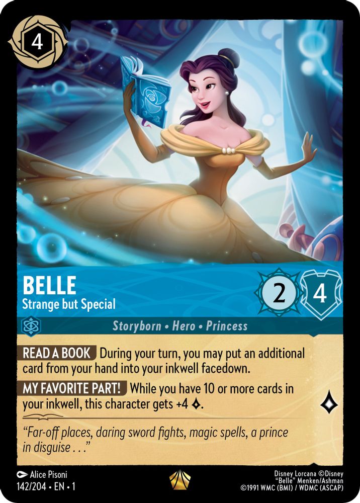 Belle - Strange but Special 142/204 Legendary The First Chapter Lorcana NM