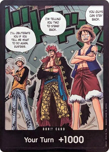 DON!! Card (Trafalgar Law, Eustass Kid and Monkey.D.Luffy) (Double Pack Set Vol. 4) 500 Years in the Future One Piece Foil NM