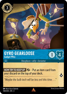 Gyro Gearloose - Gadget Whiz 144/204 Rare Into the Inklands Lorcana Near Mint