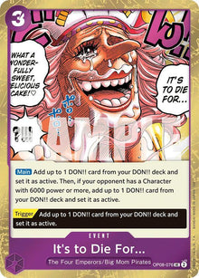 It's to Die For (Pirate Foil) OP08-076 Premium Booster -The Best- Vol. 2 One Piece NM