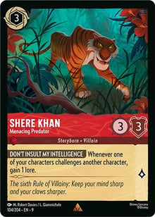 Shere Khan - Menacing Predator 104/204 Rare Fabled Lorcana Near Mint