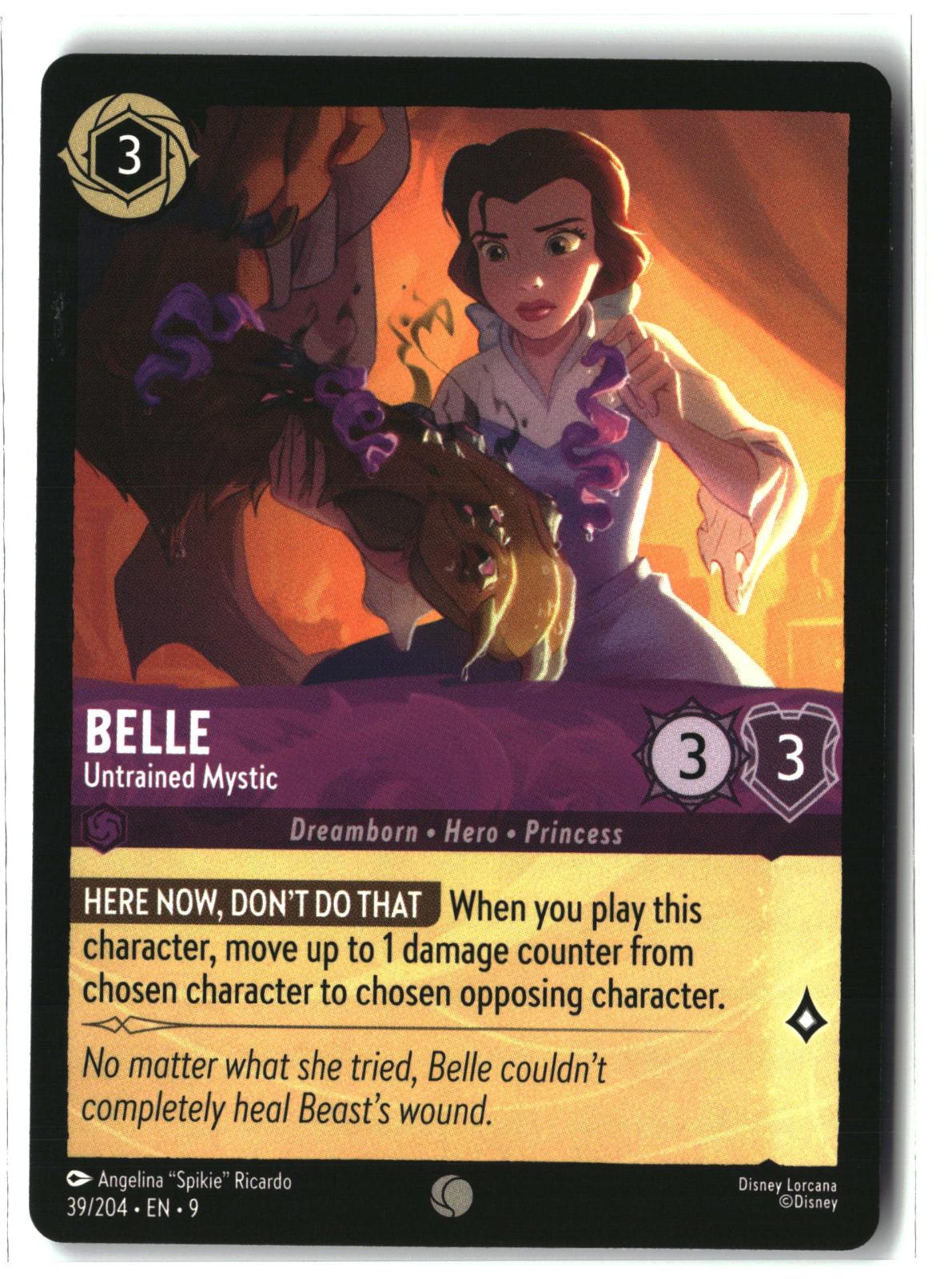 Belle - Untrained Mystic 39/204 Common Fabled Lorcana Lightly Played