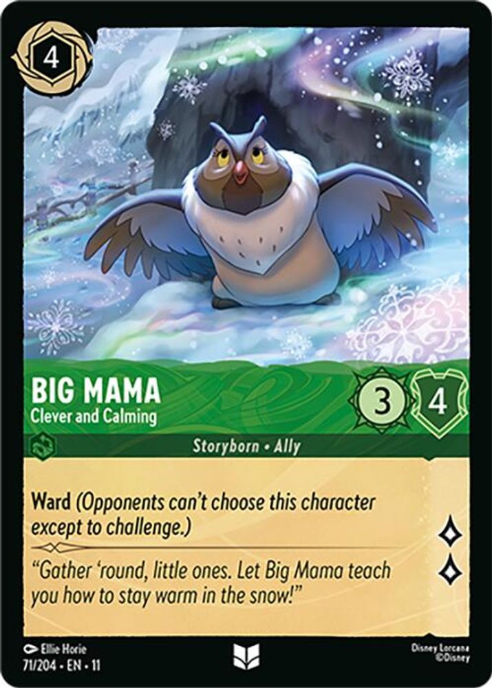 Big Mama - Clever and Calming 71/204 Uncommon Winterspell Lorcana Near Mint