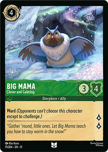 Big Mama - Clever and Calming 71/204 Uncommon Winterspell Lorcana Near Mint