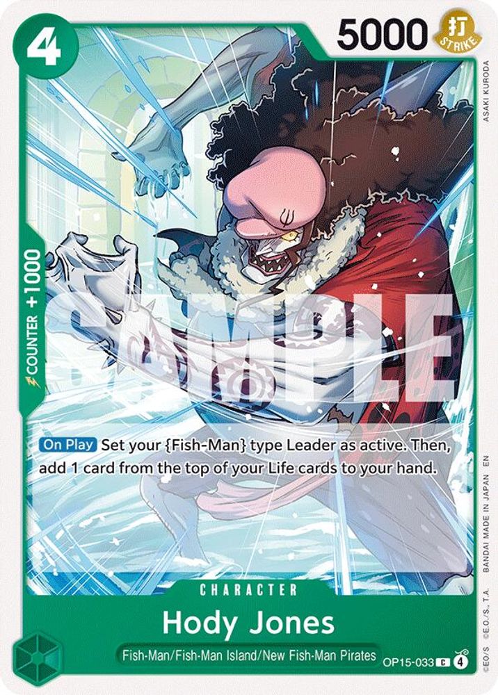 Hody Jones OP15-033 Common Adventure on Kami's Island One Piece Near Mint