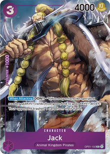 Jack (Parallel) OP01-102 Rare Romance Dawn One Piece Foil Near Mint