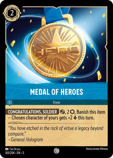 Medal of Heroes 165/204 Common Shimmering Skies Lorcana Near Mint