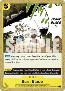 Burn Blade OP08-117 Uncommon Two Legends One Piece Near Mint