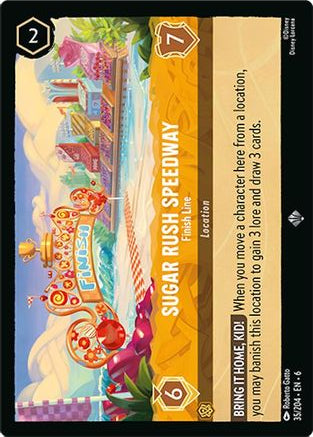 Sugar Rush Speedway - Finish Line 35/204 Super Rare Azurite Sea Lorcana NM