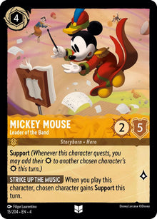 Mickey Mouse - Leader of the Band 15/204 Uncommon Ursula's Return Lorcana NM