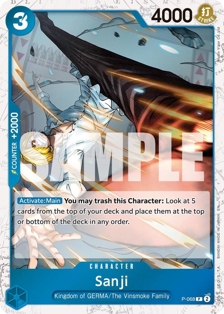 Sanji (Pirate Foil) P-068 Promo Premium Booster -The Best- Vol. 2 One Piece NM