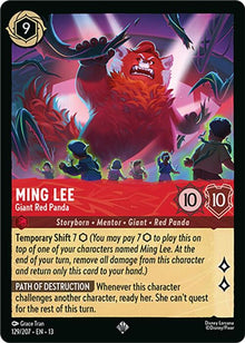 Ming Lee - Giant Red Panda 129/204 Super Rare Attack of the Vine! Lorcana NM