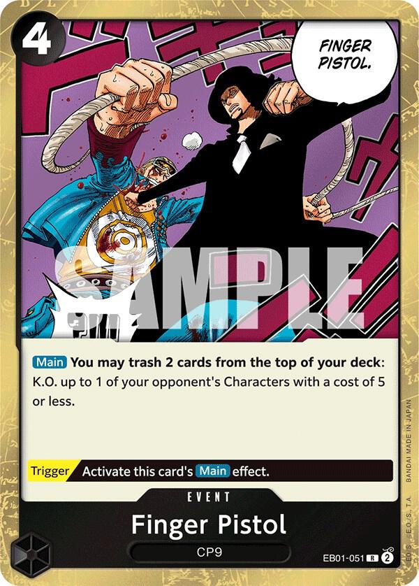 Finger Pistol EB01-051 Rare Extra Booster: Memorial Collection One Piece Foil NM