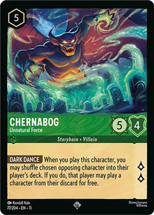 Chernabog - Unnatural Force 77/204 Super Rare Winterspell Lorcana Near Mint