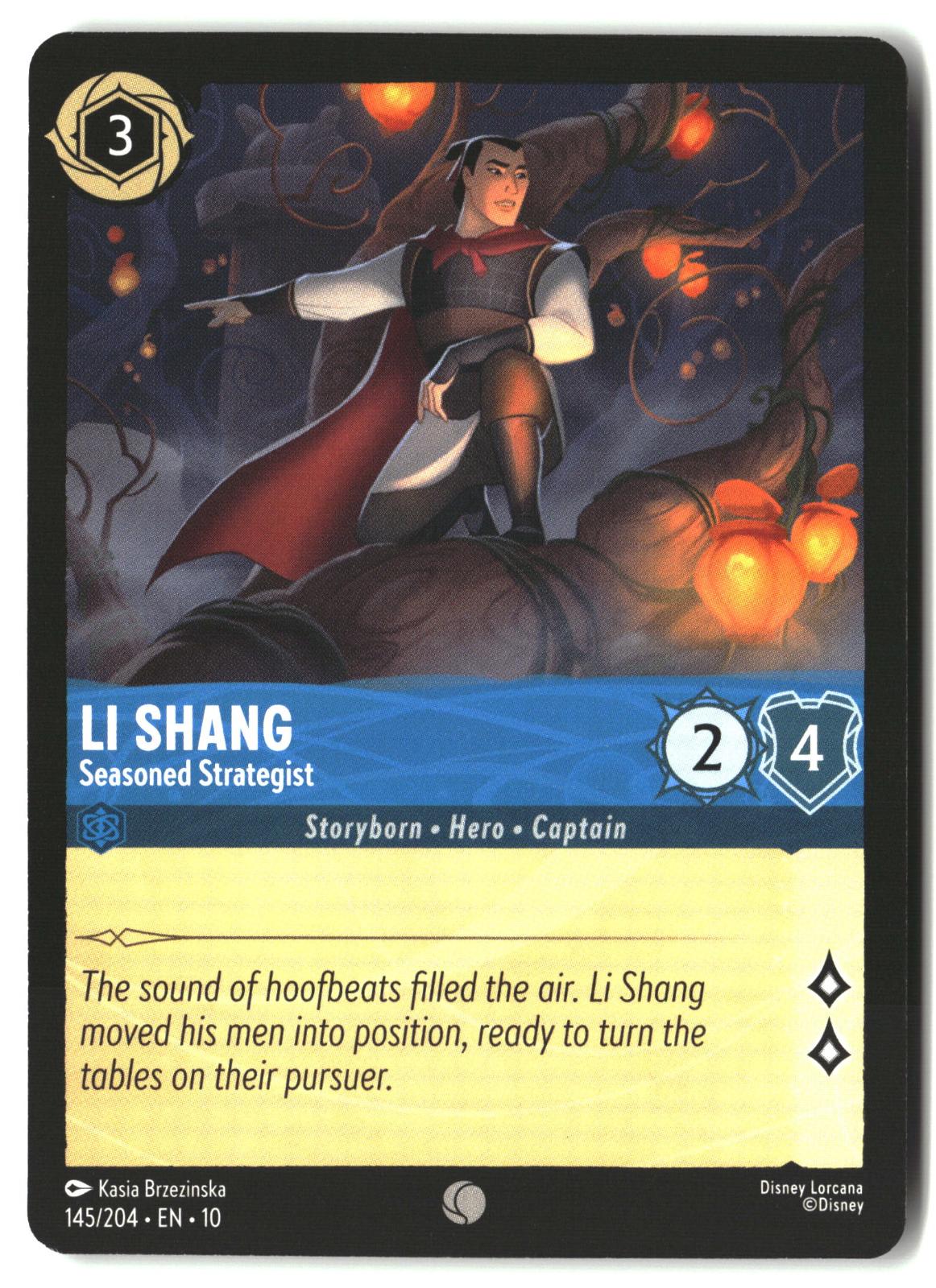 Li Shang - Seasoned Strategist 145/204 Common Whispers in the Well Lorcana LP