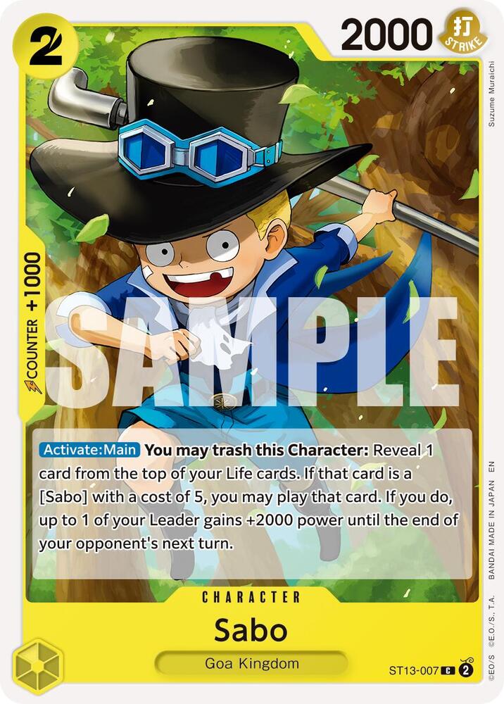 Sabo (Reprint) ST13-007 Common Premium Booster -The Best- Vol. 2 One Piece NM