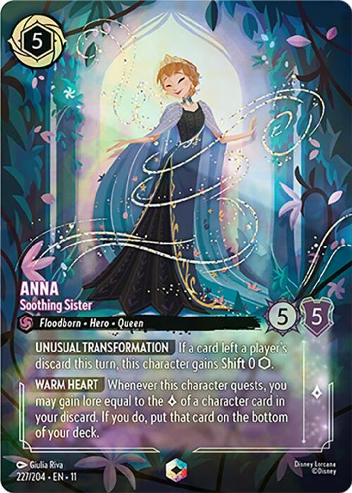 Anna - Soothing Sister (Enchanted) 227/204 Enchanted Winterspell Lorcana Holo NM