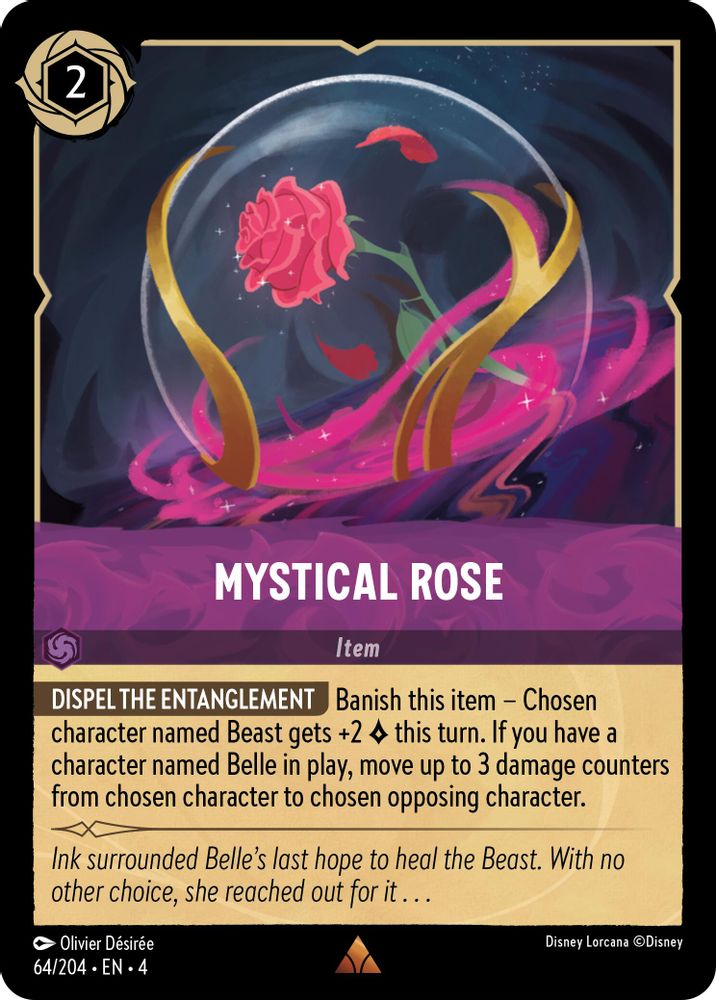 Mystical Rose 64/204 Rare Ursula's Return Lorcana Near Mint