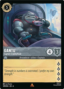 Gantu - Captain Crankyhead 189/204 Rare Azurite Sea Lorcana Near Mint