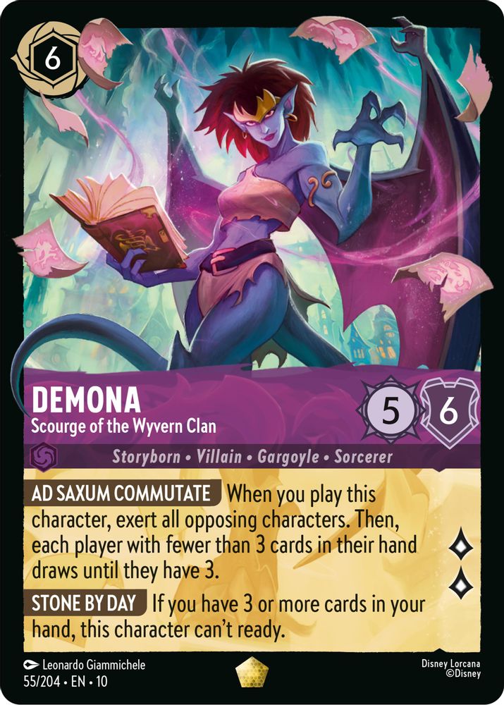 Demona - Scourge of the Wyvern Clan 55/204 Whispers in the Well Lorcana NM