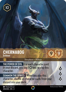Chernabog - Evildoer (Enchanted) 205/204 Into the Inklands Lorcana Holo NM