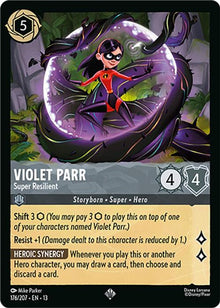 Violet Parr - Super Resilient 176/204 Super Rare Attack of the Vine! Lorcana NM