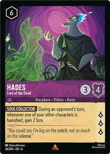 Hades - Lord of the Dead 36/204 Rare Azurite Sea Lorcana Near Mint