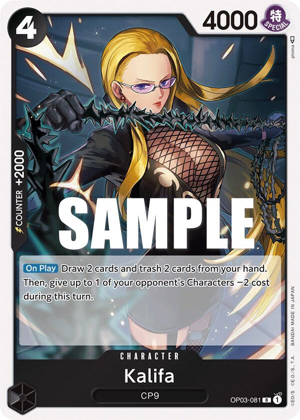 Kalifa (081) OP03-081 Rare Pillars of Strength One Piece Foil Near Mint