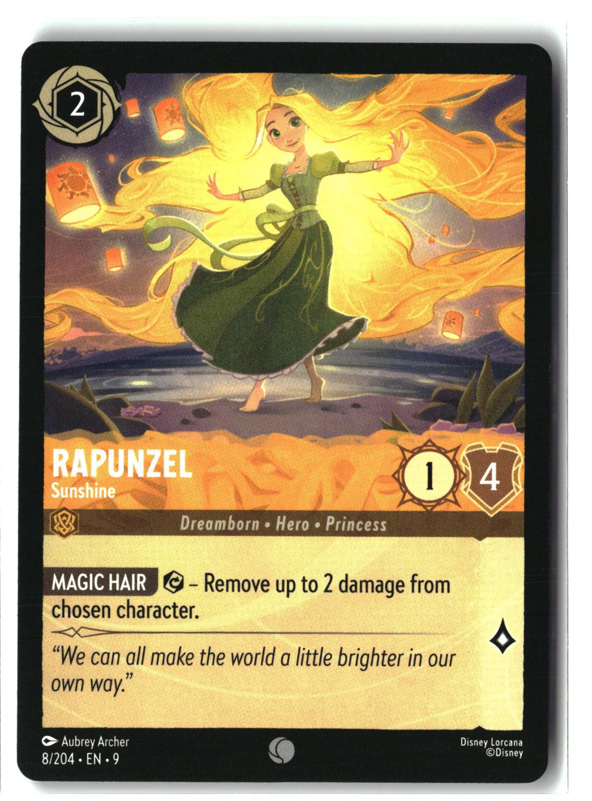 Rapunzel - Sunshine 8/204 Common Fabled Lorcana Lightly Played
