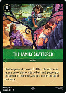 The Family Scattered 97/204 Super Rare Wilds Unknown Lorcana Near Mint