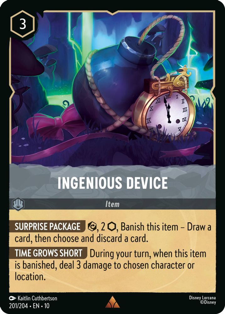 Ingenious Device 201/204 Rare Whispers in the Well Lorcana Near Mint