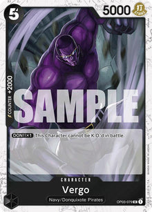 Vergo (Jolly Roger Foil) OP03-079 Premium Booster -The Best- One Piece NM