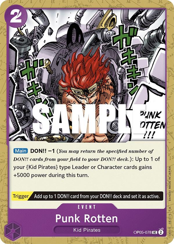 Punk Rotten OP05-078 Uncommon Awakening of the New Era One Piece Near Mint
