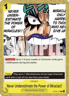 Never Underestimate the Power of Miracles!! OP09-116 Emperors in the New World One Piece NM