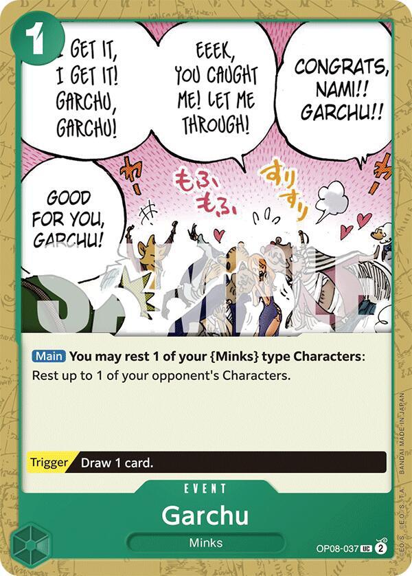 Garchu OP08-037 Uncommon Two Legends One Piece Near Mint