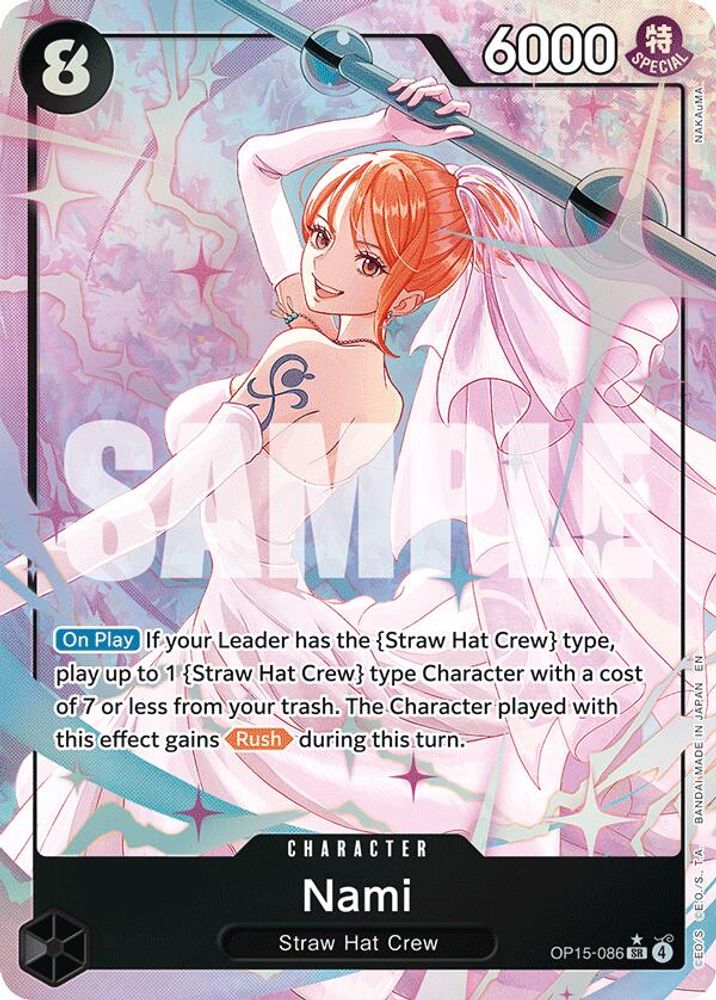 Nami (Alternate Art) OP15-086 Adventure on Kami's Island One Piece Foil NM