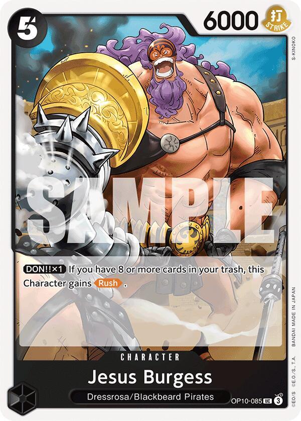 Jesus Burgess OP10-085 Uncommon Royal Blood One Piece Near Mint