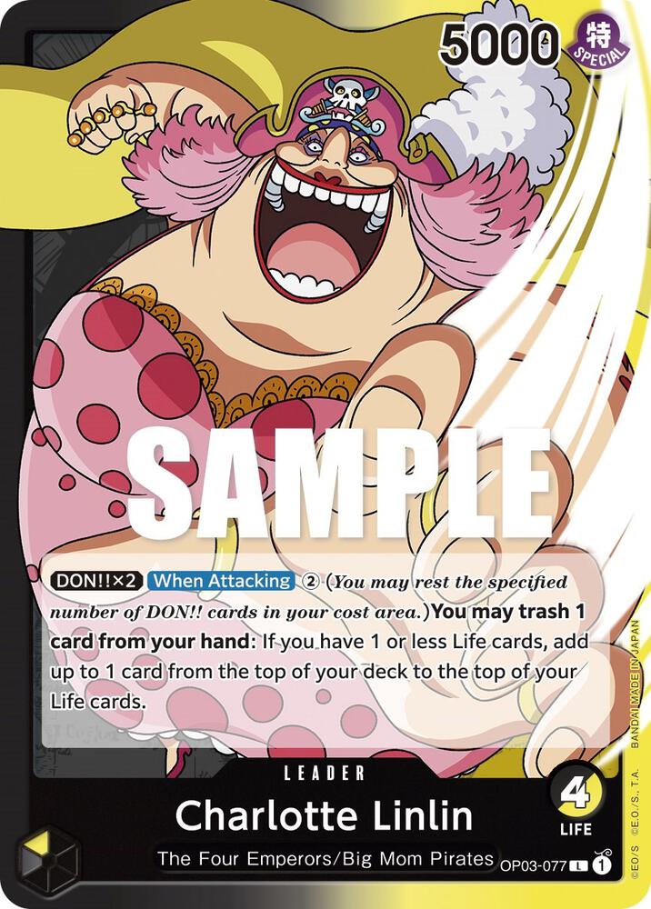 Charlotte Linlin (077) OP03-077 Leader Pillars of Strength One Piece Near Mint