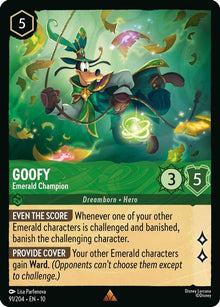 Goofy - Emerald Champion 91/204 Rare Whispers in the Well Lorcana Near Mint