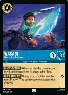 Wasabi - Methodical Engineer 149/204 Uncommon Azurite Sea Lorcana Near Mint