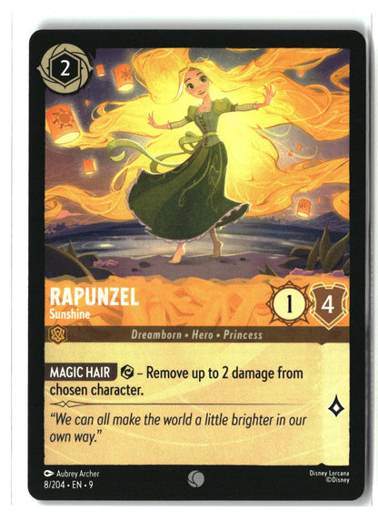 Rapunzel - Sunshine 8/204 Common Fabled Lorcana Lightly Played