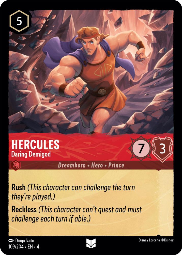 Hercules - Daring Demigod 109/204 Uncommon Ursula's Return Lorcana Near Mint